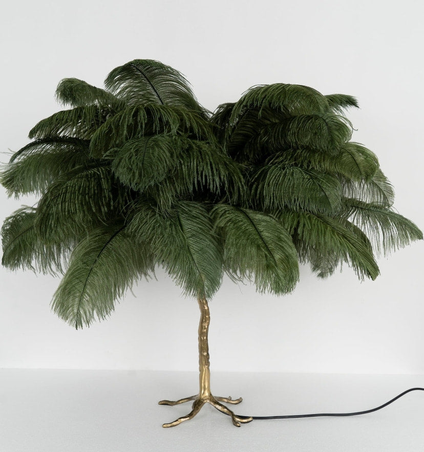 Ostrich Feather Table Lamp - NexioPick
