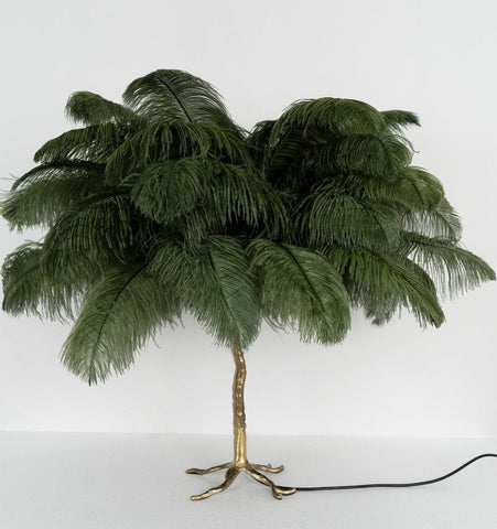Ostrich Feather Table Lamp - NexioPick
