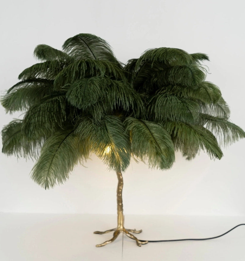 Ostrich Feather Table Lamp - NexioPick