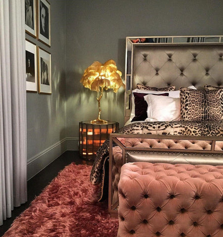 Ostrich Feather Table Lamp - NexioPick