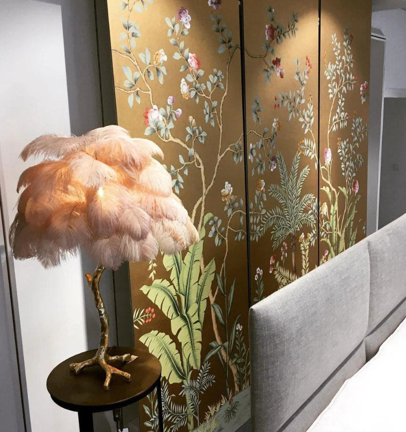 Ostrich Feather Table Lamp - NexioPick
