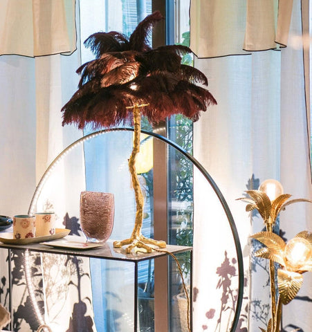 Ostrich Feather Table Lamp - NexioPick