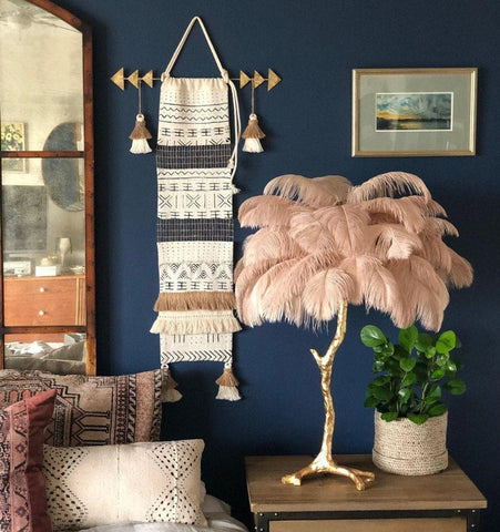 Ostrich Feather Table Lamp - NexioPick