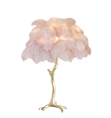 Ostrich Feather Table Lamp - NexioPick