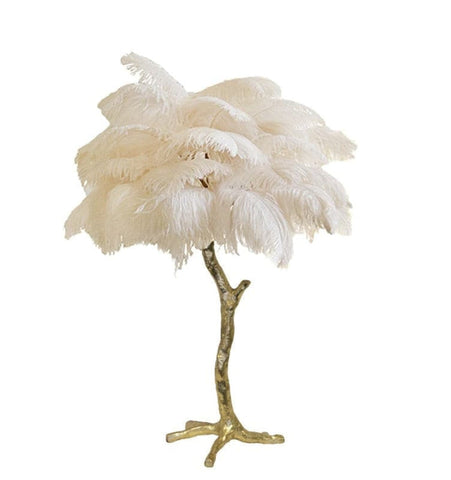 Ostrich Feather Table Lamp - NexioPick