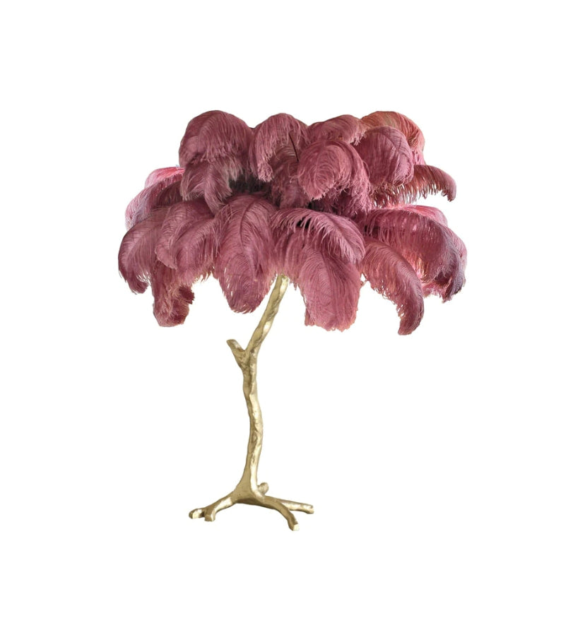 Ostrich Feather Table Lamp - NexioPick