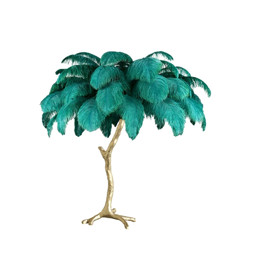 Ostrich Feather Table Lamp - NexioPick