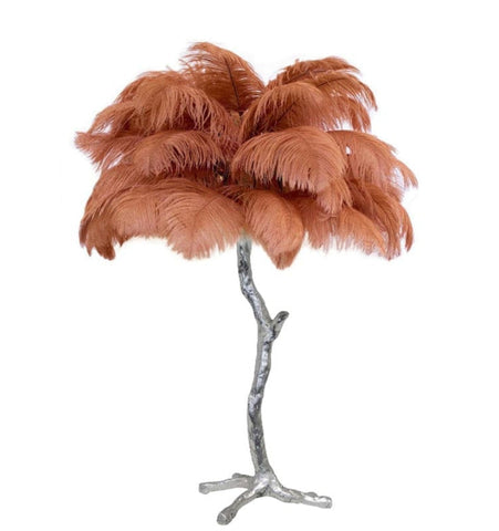 Ostrich Feather Table Lamp - NexioPick