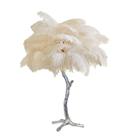 Ostrich Feather Table Lamp - NexioPick