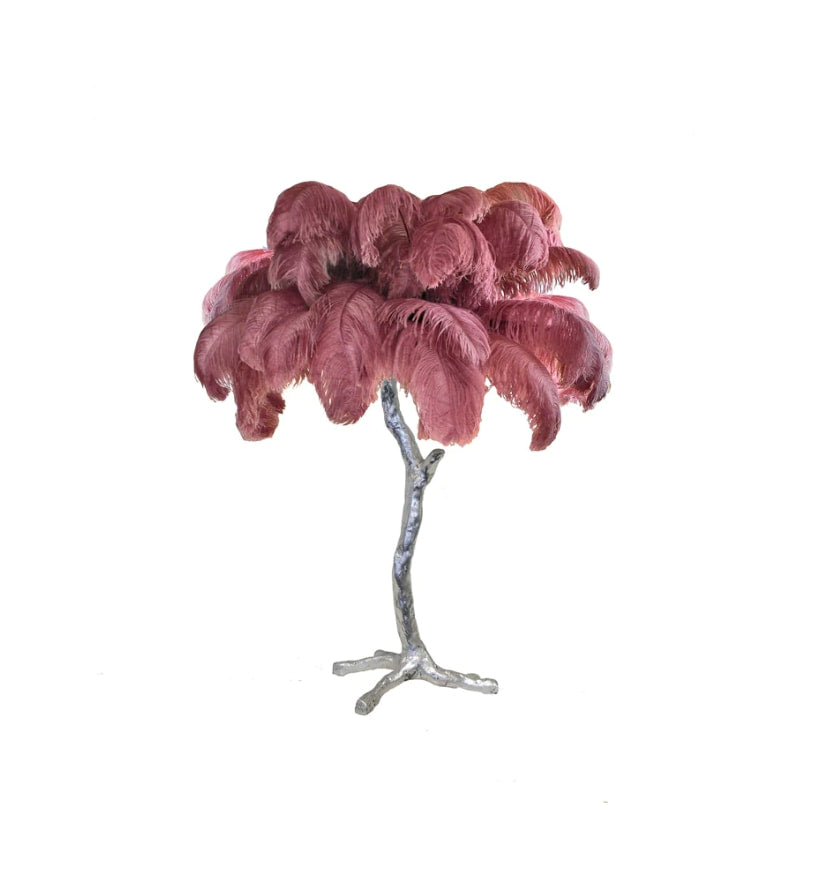 Ostrich Feather Table Lamp - NexioPick