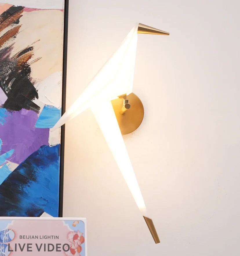 Paper Crane Bird Wall Lamp - NexioPick