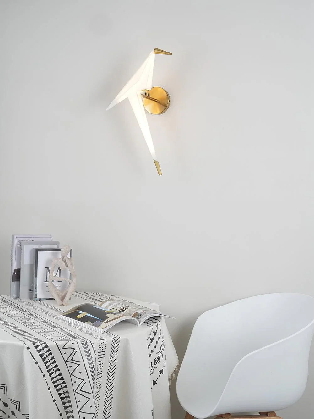 Paper Crane Bird Wall Lamp - NexioPick
