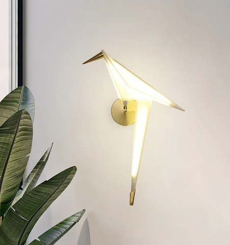 Paper Crane Bird Wall Lamp - NexioPick