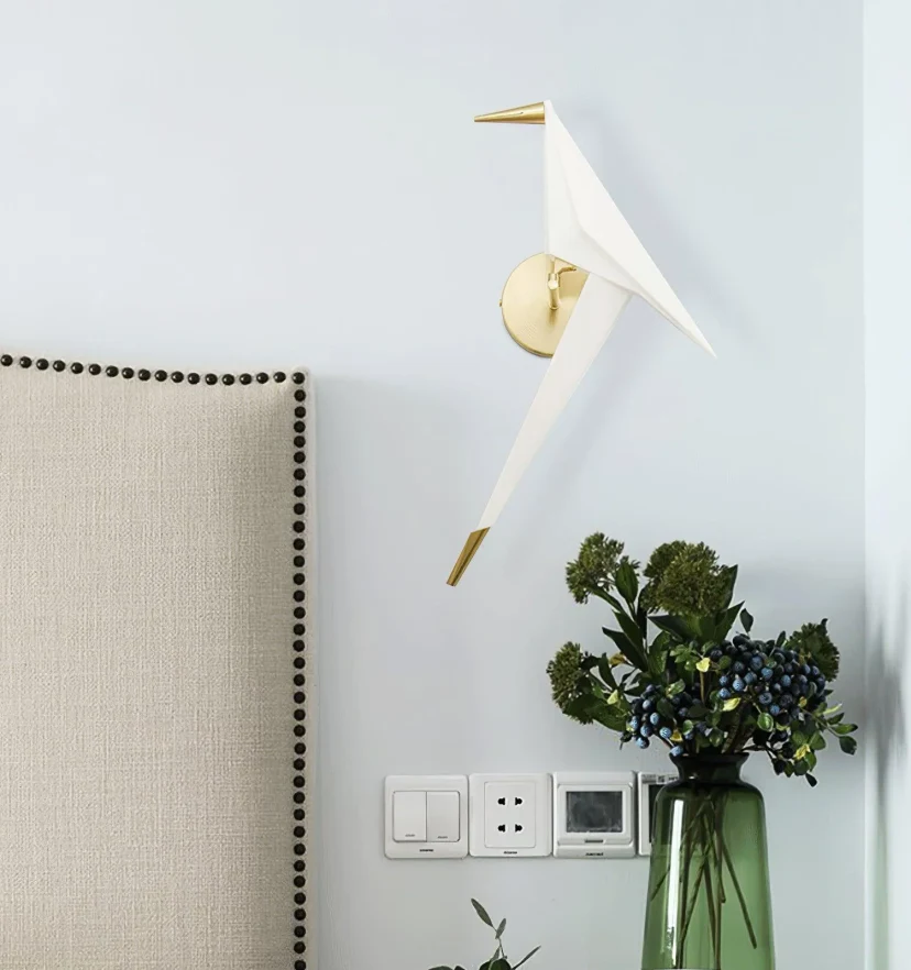 Paper Crane Bird Wall Lamp - NexioPick