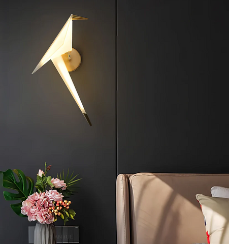 Paper Crane Bird Wall Lamp - NexioPick