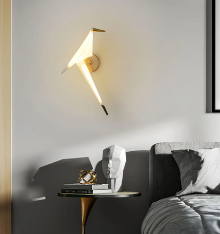 Paper Crane Bird Wall Lamp - NexioPick