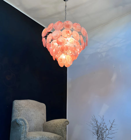 Pink Murano Disc Chandelier - NexioPick
