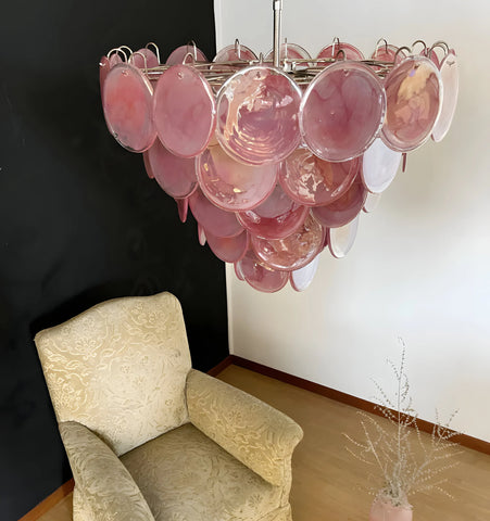 Pink Murano Disc Chandelier - NexioPick