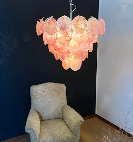 Pink Murano Disc Chandelier - NexioPick