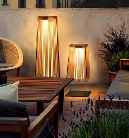 Plastic Rattan Outdoor Post Light - NexioPick