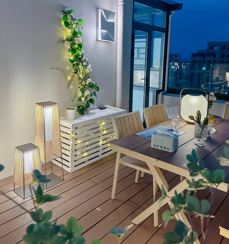 Plastic Rattan Outdoor Post Light - NexioPick