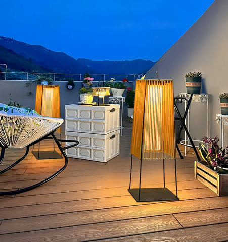 Plastic Rattan Outdoor Post Light - NexioPick