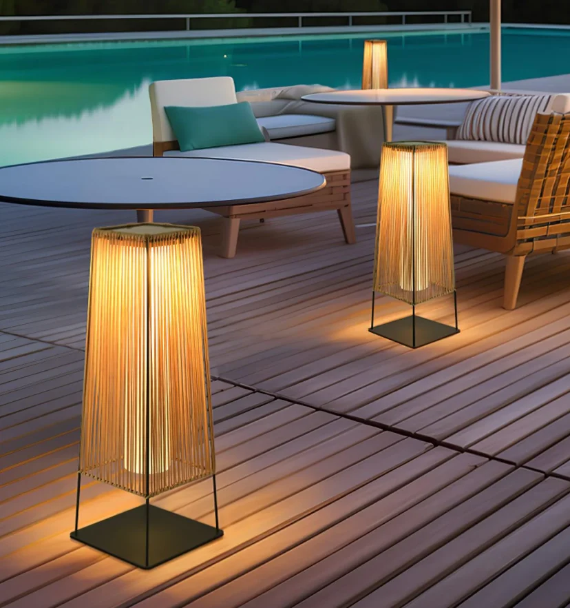 Plastic Rattan Outdoor Post Light - NexioPick
