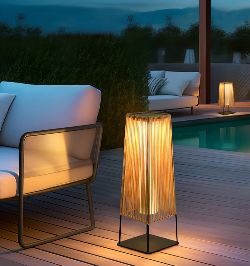 Plastic Rattan Outdoor Post Light - NexioPick