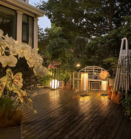 Plastic Rattan Outdoor Post Light - NexioPick