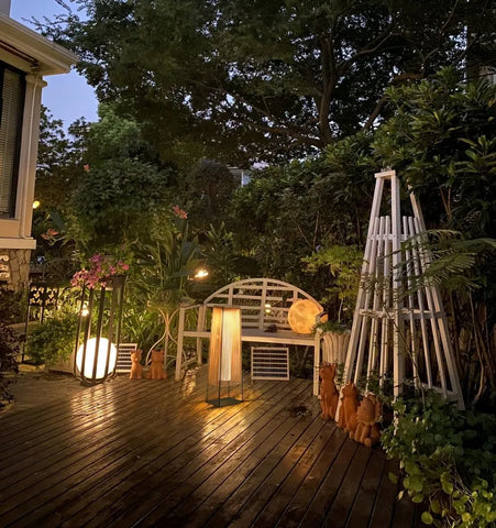 Plastic Rattan Outdoor Post Light - NexioPick