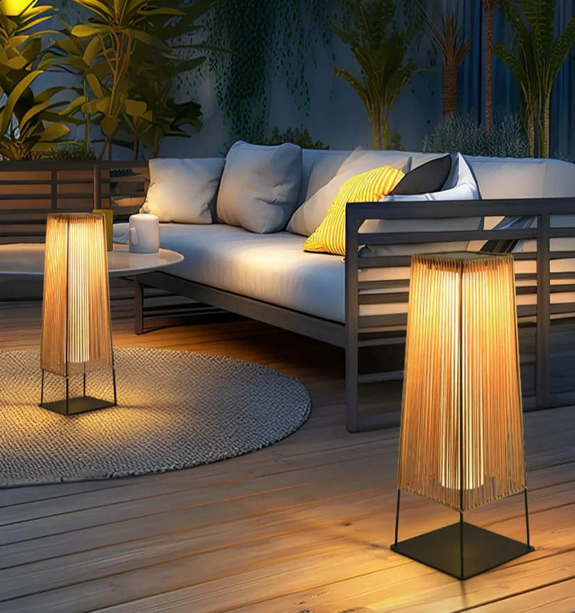 Plastic Rattan Outdoor Post Light - NexioPick
