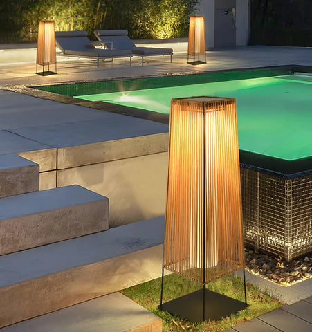 Plastic Rattan Outdoor Post Light - NexioPick