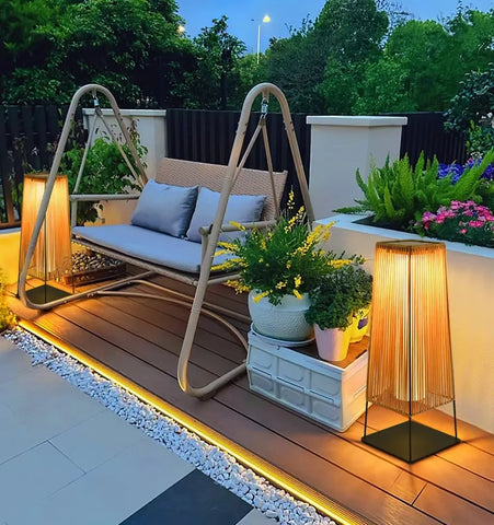 Plastic Rattan Outdoor Post Light - NexioPick