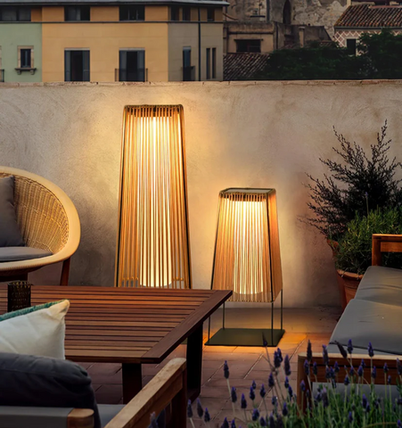 Plastic Rattan Outdoor Post Light - NexioPick