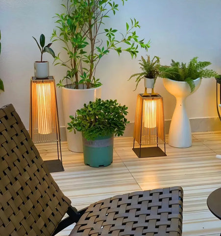 Plastic Rattan Outdoor Post Light - NexioPick