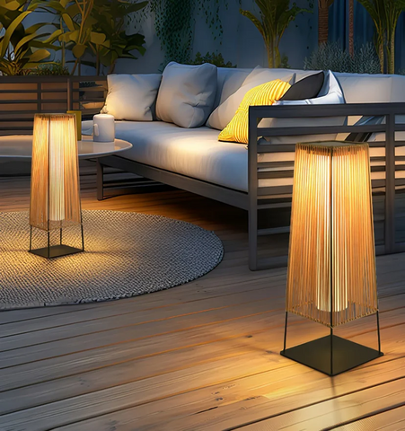 Plastic Rattan Outdoor Post Light - NexioPick