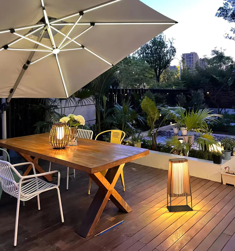 Plastic Rattan Outdoor Post Light - NexioPick