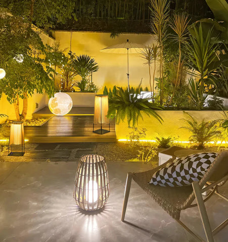 Plastic Rattan Outdoor Post Light - NexioPick