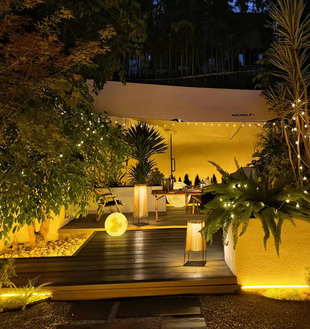 Plastic Rattan Outdoor Post Light - NexioPick