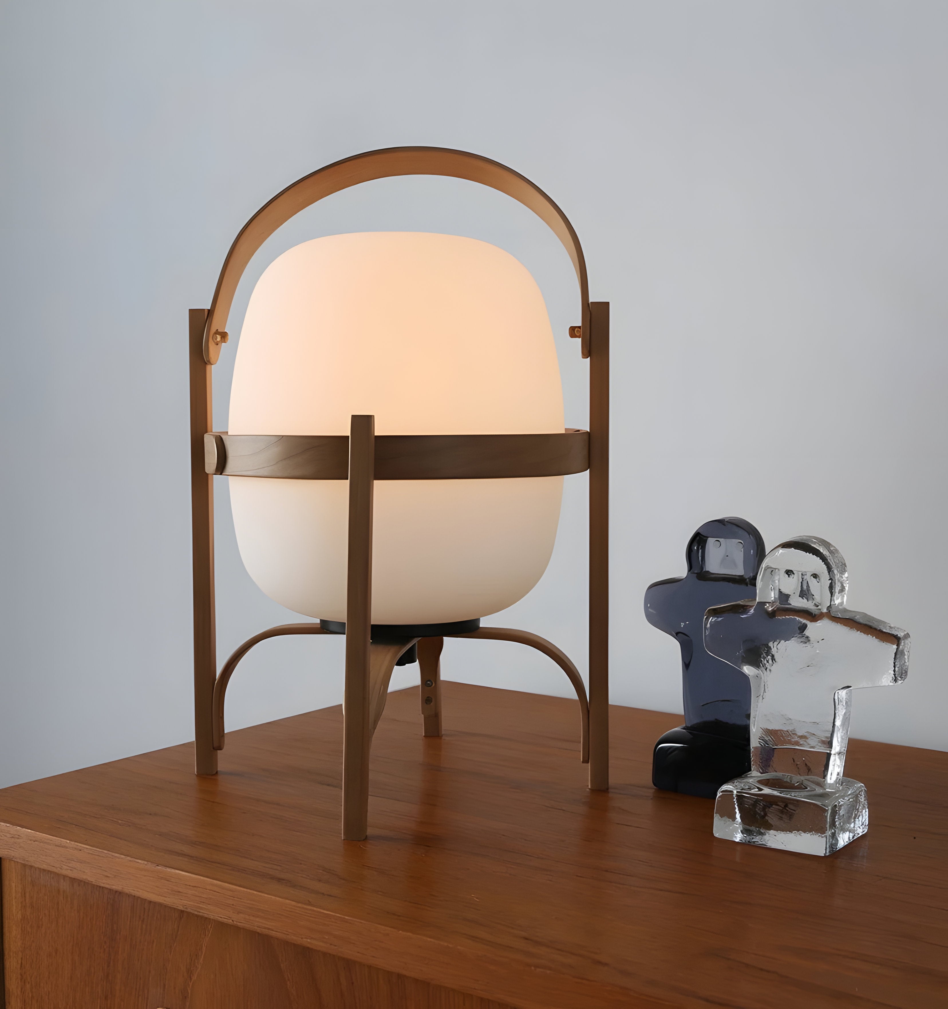 Portable Lantern Glass Table Lamp - NexioPick