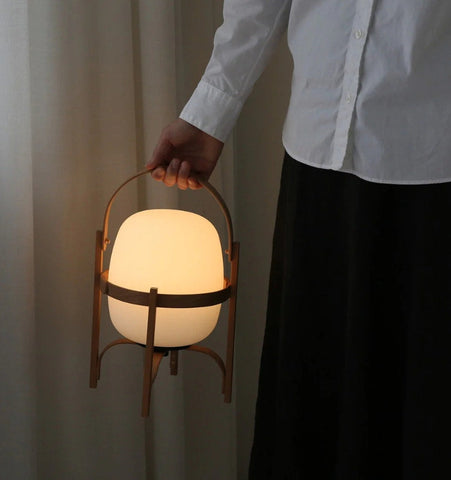 Portable Lantern Glass Table Lamp - NexioPick