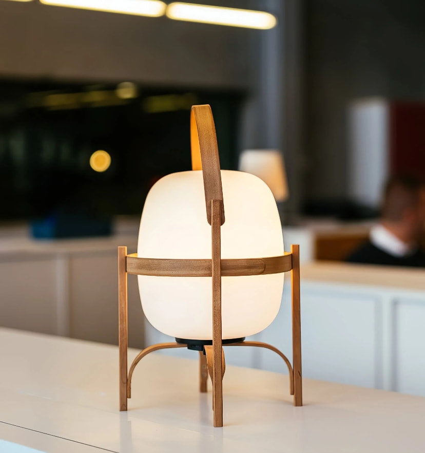 Portable Lantern Glass Table Lamp - NexioPick