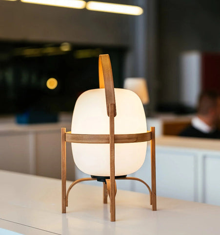 Portable Lantern Glass Table Lamp - NexioPick