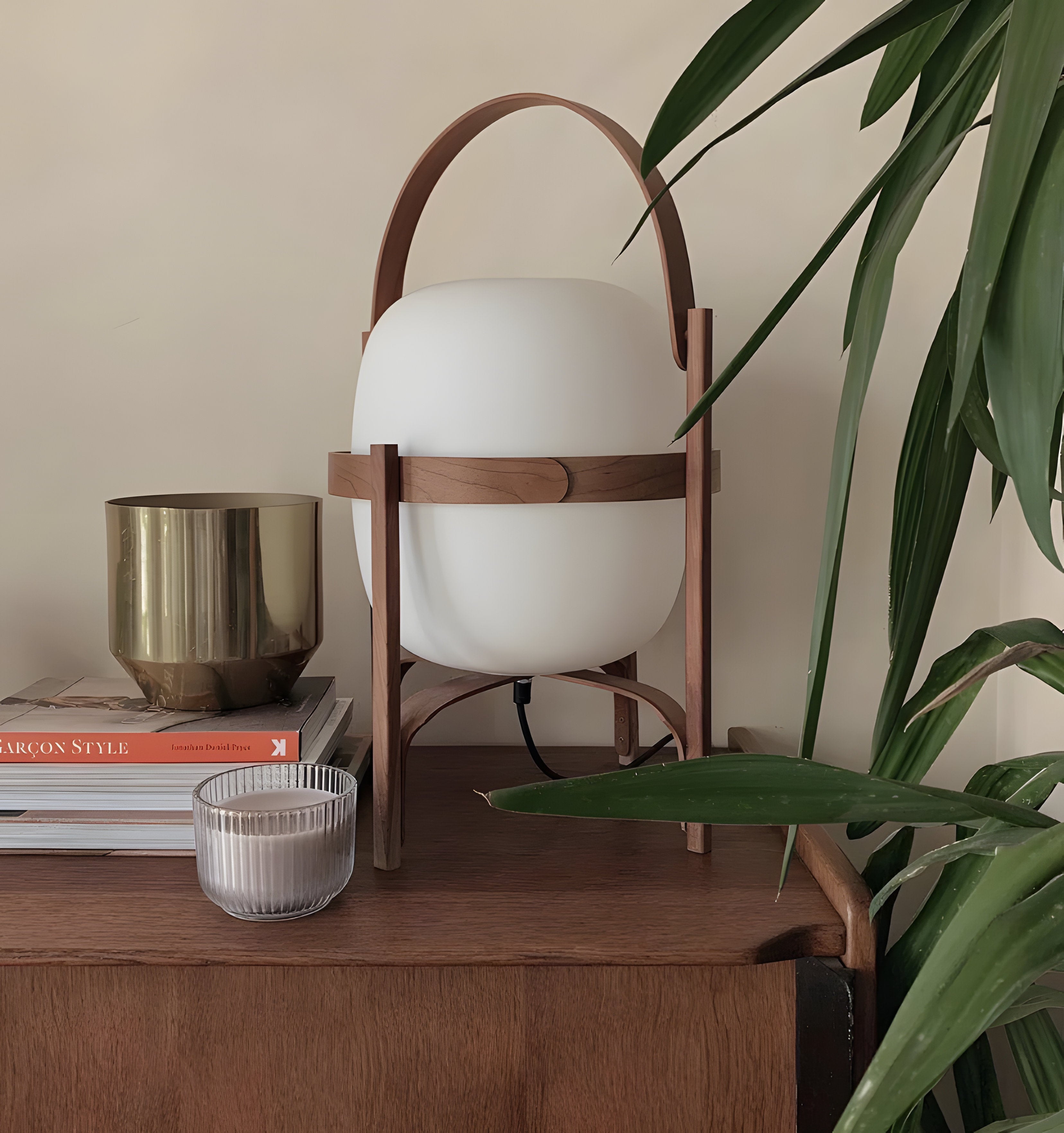 Portable Lantern Glass Table Lamp - NexioPick