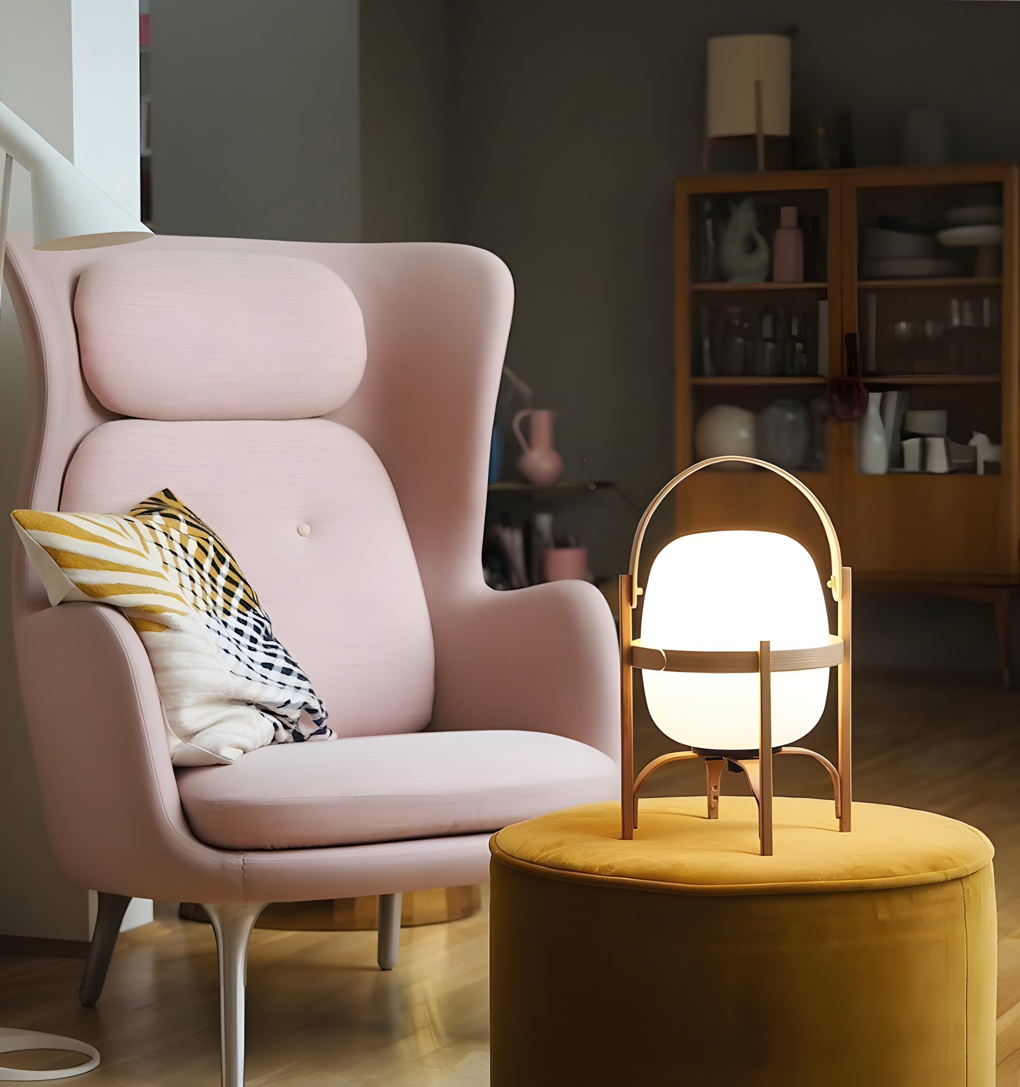 Portable Lantern Glass Table Lamp - NexioPick