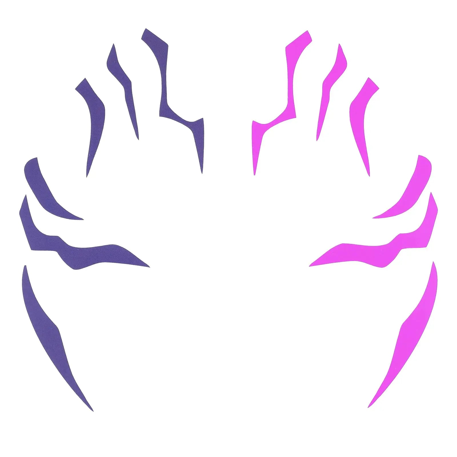 Purple Temporary Tattoo Stickers – 4 PCS Realistic Purple Body Art + 4 PCS UV Fluorescent Tattoos (Under Black Light) | Waterproof | For Cosplay, Halloween, and Party Makeup