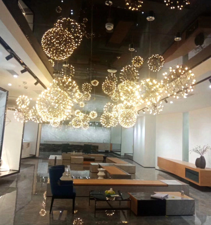 Silver Spark Ball Chandelier - NexioPick