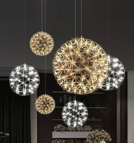Silver Spark Ball Chandelier - NexioPick