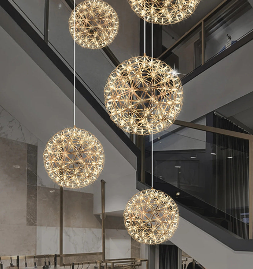 Silver Spark Ball Chandelier - NexioPick