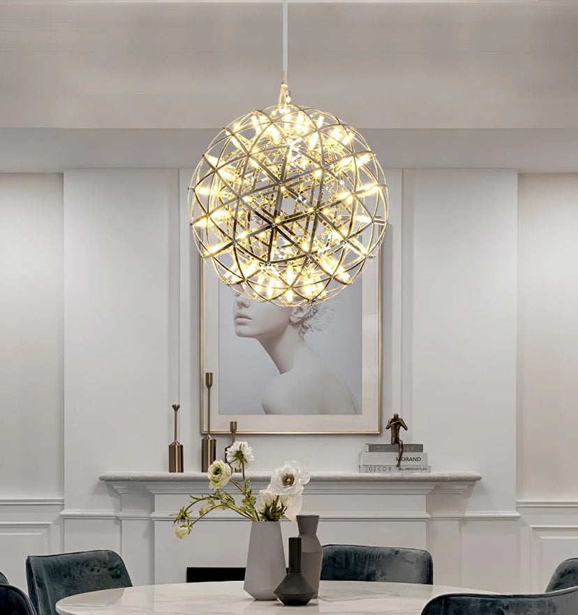 Silver Spark Ball Chandelier - NexioPick